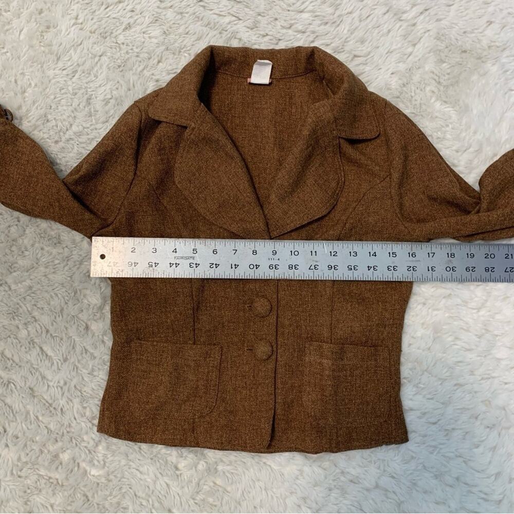 Vintage 90s–2000s Event Jacket – Made in USA – Brown Tailored Blazer – Size S - Picture 8 of 9